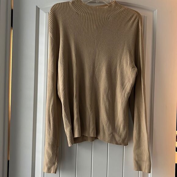 Women’s Worthington lightweight mock neck tan sweater - size XL - Picture 1 of 3